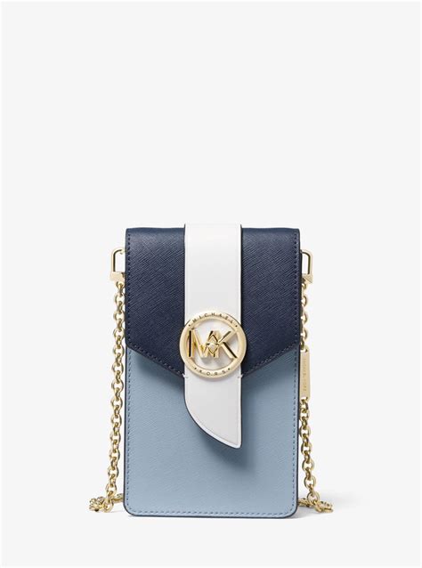 michael michael kors small tri-color saffiano leather smartphone crossbody bag|Michael Kors Small Tri.